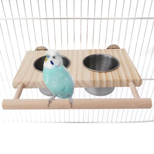 Bkljkf Sitzstange | Nymphensittich Futterplatz Vogelzubehör - Holz Sittich Käfig Zubehör Mit Futternapf Für Mittelklein Sittiche Finken Unzertrennliche - Für Ernährung Und Beschäftigung Von Und Bkljkf Sitzstange | Nymphensittich Futterplatz Vogelzubehör - Holz Sittich Käfig Zubehör Mit Futternapf Für Mittelklein Sittiche Finken Unzertrennliche - Für Ernährung Und Beschäftigung Von Und von Bkljkf