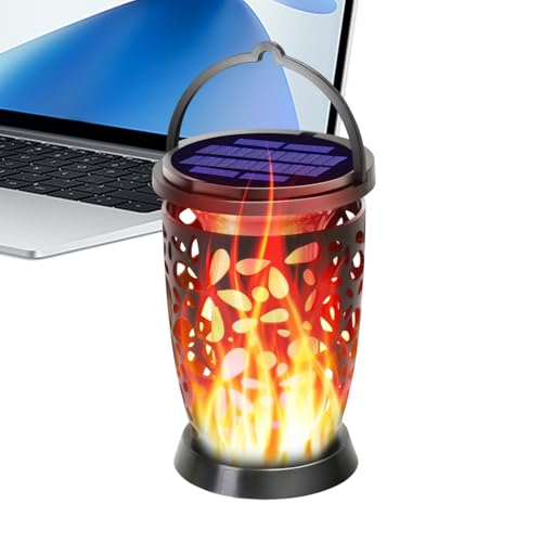 Bkljkf Solarlaterne | Balkonleuchte mit Flammeneffekt,Dekorative Blütenlaternen Für Garten Terrasse Balkon von Bkljkf