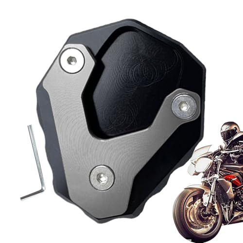 Bkljkf Ständerplatte | Motorrad Zubehör Für Männer,Haltegriff Seitenstützadapter Rutschfeste Unterlage Für Camping Touren Parken Auf Rasen von Bkljkf