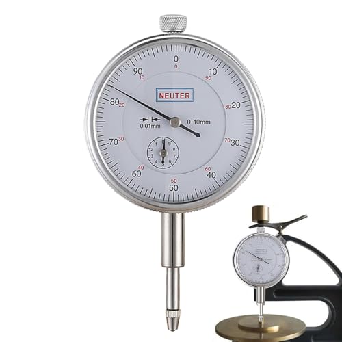 Bkljkf Testindikator,Mechanischer Messuhr | 0-10 mm Prüfgerät Mit Aluminiumlegierung Gehäuse,0.01 MM Präzision Für Drucker Industrie Auto Reparatur Werkzeugprüfung Bkljkf Testindikator,Mechanischer Messuhr | 0-10 mm Prüfgerät Mit Aluminiumlegierung Gehäuse,0.01 MM Präzision Für Drucker Industrie Auto Reparatur Werkzeugprüfung von Bkljkf