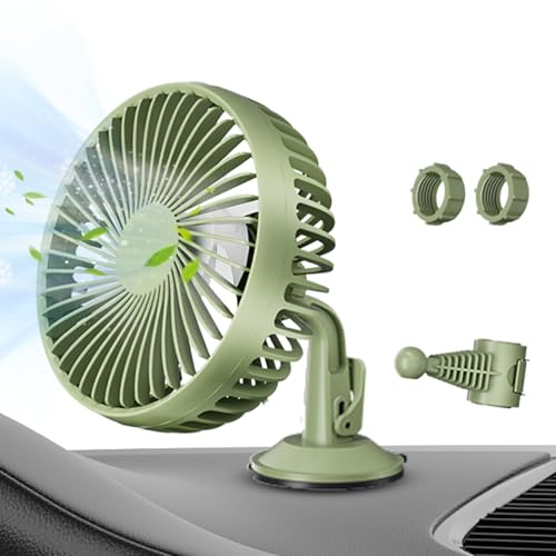 Bkljkf USB Auto Ventilator | Hochleistungs Kühlgebläse Für Rücksitz | Luftkühler Mit 3 Stufen Drehzahl 360 Grad Drehbar Saugnapf Für Wohnmobil LKW Auto Bkljkf USB Auto Ventilator | Hochleistungs Kühlgebläse Für Rücksitz | Luftkühler Mit 3 Stufen Drehzahl 360 Grad Drehbar Saugnapf Für Wohnmobil LKW Auto von Bkljkf