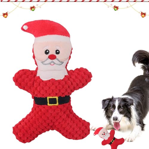 Bkljkf Weihnachten quietschendes Plüsch-Hundespielzeug - Kauspielzeug für Welpen, weiches Haustierspielzeug - Niedliches, quietschendes Hundespielzeug, ausgestopftes Welpen-Kauspielzeug, Bkljkf Weihnachten quietschendes Plüsch-Hundespielzeug - Kauspielzeug für Welpen, weiches Haustierspielzeug - Niedliches, quietschendes Hundespielzeug, ausgestopftes Welpen-Kauspielzeug, von Bkljkf