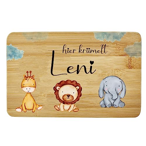 Bl4ckPrint Kinder Frühstücksbrettchen personalisierbar mit Name - Jausenbrett mit Gravur - Frühstücksbrettchen Kinder - Individuelles Holzbrettchen mit niedlichem Tiermotiv & Namen Bl4ckPrint Kinder Frühstücksbrettchen personalisierbar mit Name - Jausenbrett mit Gravur - Frühstücksbrettchen Kinder - Individuelles Holzbrettchen mit niedlichem Tiermotiv & Namen von Bl4ckPrint