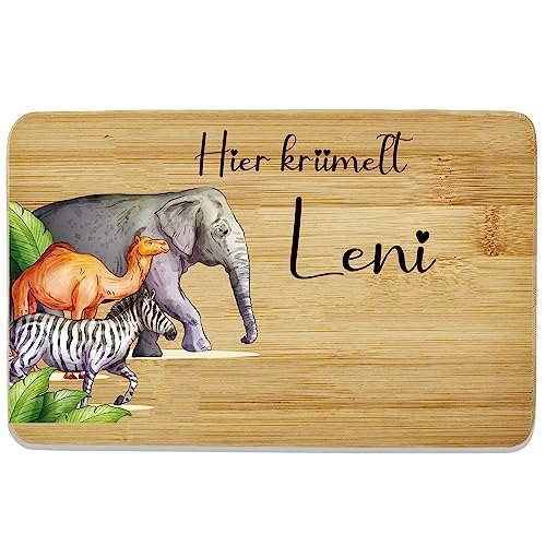 Bl4ckPrint Kinder Frühstücksbrettchen personalisierbar mit Name - Jausenbrett mit Gravur - Frühstücksbrettchen Kinder - Individuelles Holzbrettchen mit niedlichem Tiermotiv & Namen Bl4ckPrint Kinder Frühstücksbrettchen personalisierbar mit Name - Jausenbrett mit Gravur - Frühstücksbrettchen Kinder - Individuelles Holzbrettchen mit niedlichem Tiermotiv & Namen von Bl4ckPrint