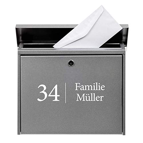 Hausnummer Personalisiert Familie Name Straßenname Briefkasten Aufkleber für Briefkasten selbstklebende Aufkleber Schwarz oder Weiß Folie für Haustür Hausnummernschild Namensschild Hausnummer Personalisiert Familie Name Straßenname Briefkasten Aufkleber für Briefkasten selbstklebende Aufkleber Schwarz oder Weiß Folie für Haustür Hausnummernschild Namensschild von Bl4ckPrint