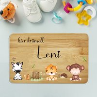 Frühstücksbrettchen Personalisiert Kinder Geschenk 1. Geburtstag Geschenkidee Weihnachten Holzbrett Brettchen Vesperbrettchen Kind Geburt 3 von Bl4ckPrintDE