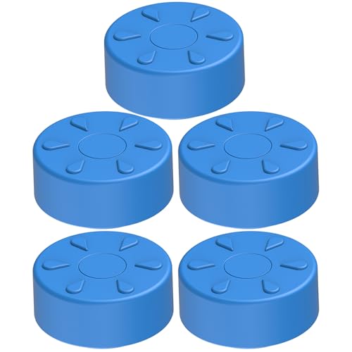 5pcs Wasserflasche Deckelersatz, 55 mm leckdichtes Silikon-Wasser-Kappen-Kappen Easy Installieren und Entfernen von wiederverwendbaren Behältern für Spender & Kühlerflaschendeckel Ersatz von Blablablalu