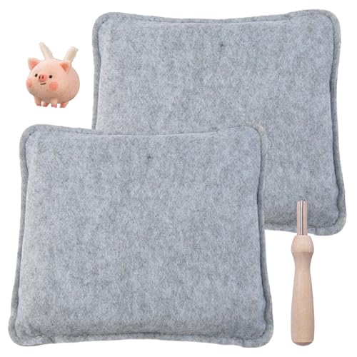 Blablablalu 1 Set-Nadel-Filz-Pad mit Nadeln, umweltfreundliche praktische Nadel-Filzlieferungen für Anfänger Häkelstrickprojekte Kit Toolneedle Padle von Blablablalu