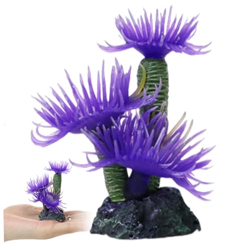 Blablablalu Aquariumdekoration Simulation Korallenriff Dekor 1.4x2.8 Mini Faux Korallendekoration Anti-Fading Plastikfischtank Dekorationen für Haushaltsaquarium Landschaften von Blablablalu
