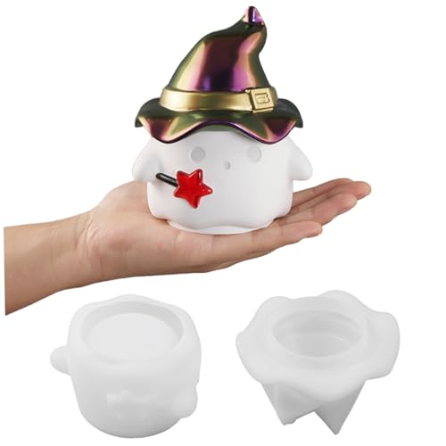 Ghost Siliconform mit Hexenhut einzigartige 3D -Halloween -Kerzenformen süße Silikonformen für DIY Aromatherapy, Kerzen, Seife, Wachs, Halloween -Dekor Ghost Siliconform mit Hexenhut einzigartige 3D -Halloween -Kerzenformen süße Silikonformen für DIY Aromatherapy, Kerzen, Seife, Wachs, Halloween -Dekor von Blablablalu