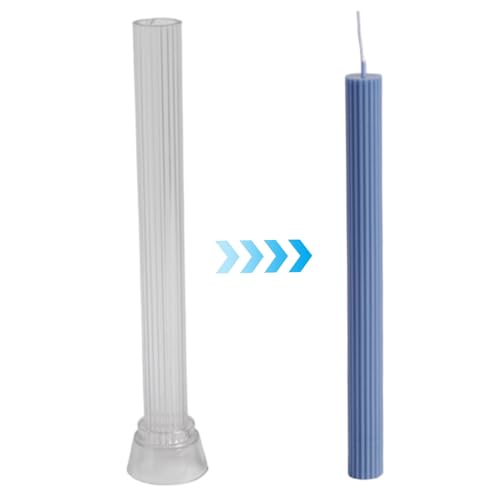 Kerzenformen Lang- und Sägezylinder-Kerzenkerzenherstellung von Formen transparent DIY Friendly Friendly Nicht-Stick-Waschableer wiederverwendbares 11x2-Zoll-Kunststoffform von Blablablalu