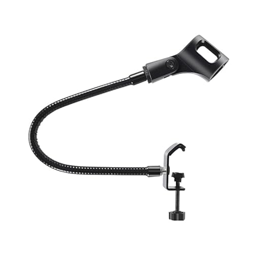 Mikrofonarmständer, 13 Zoll flexibles Desktop -Mikrofonständer, dicker Mikrofon -Hochleistungsschreibtisch mit einem einstellbaren kompakten Mikrofonarm der Schreibtischklemme (schwarz) von Blablablalu