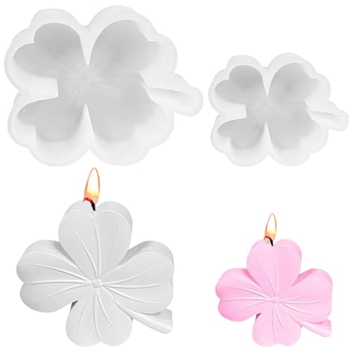 Shamrock-Form 2PCS 2 Größe 4 Blatt Lucky Shamrock Formen Silikon Nicht-Stick Easy Freisetz von Blablablalu