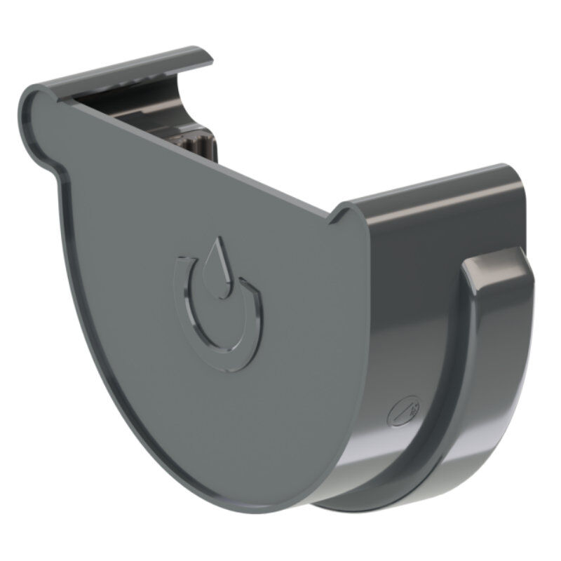 PVC Dachrinnen Enddeckel rechts | Ø 100 mm von Blachotrapez GmbH
