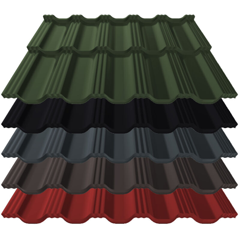 Pfannenblech Germania Simetric | 0,50 mm | Stahl | Modullänge 350 mm | 25 µm Polyester Pfannenblech Germania Simetric | 0,50 mm | Stahl | Modullänge 350 mm | 25 µm Polyester von Blachotrapez GmbH