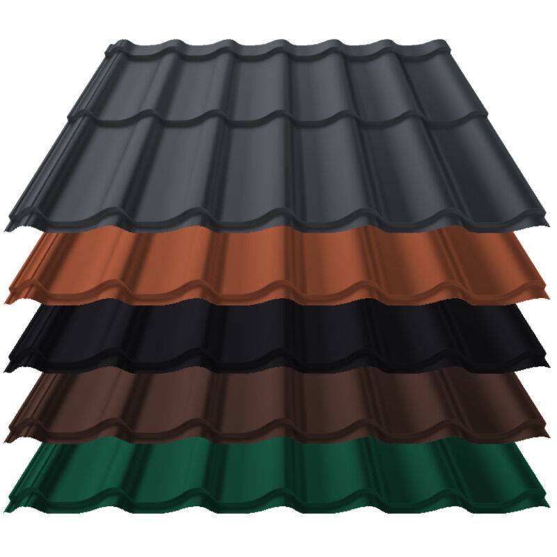 Pfannenblech Kingas Eco+ | 0,50 mm | Stahl | Modullänge 350 mm | 25 µm ThyssenKrupp Polyester von Blachotrapez GmbH