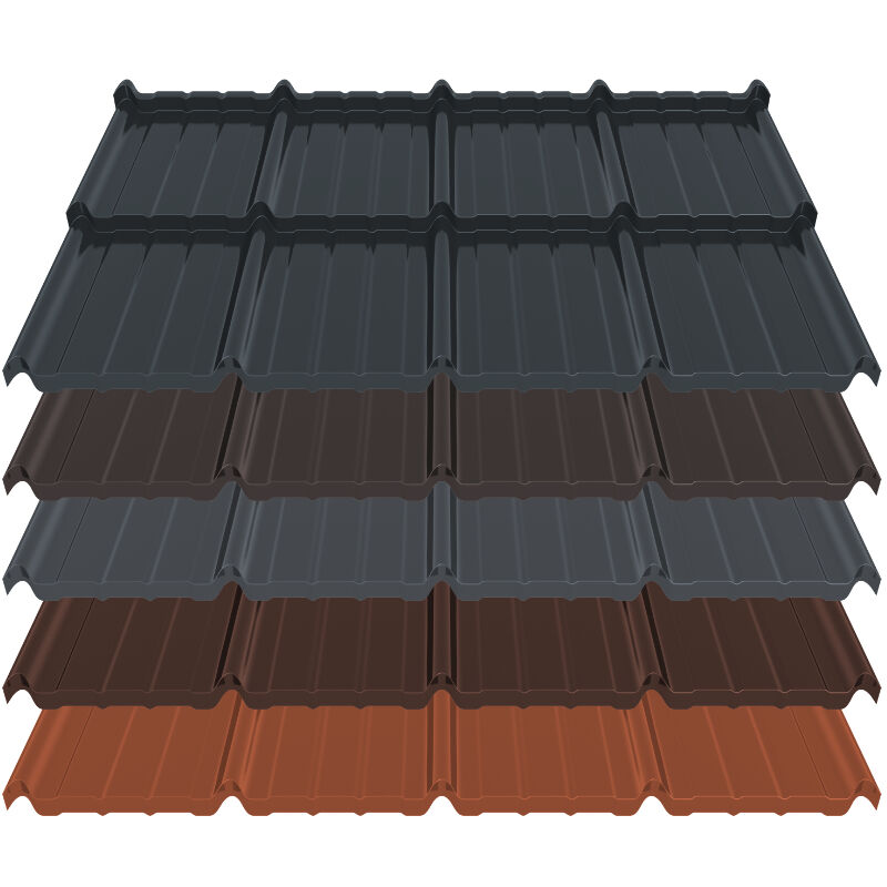 Pfannenmodul Estima | 0,50 mm | Stahl | Modullänge 350 mm | 50 µm Superior HB von Blachotrapez GmbH