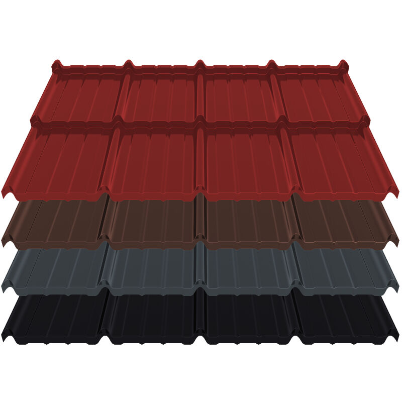 Pfannenmodul Estima | 0,60 mm | Aluminium | Modullänge 350 mm | 25 µm Stucco von Blachotrapez GmbH