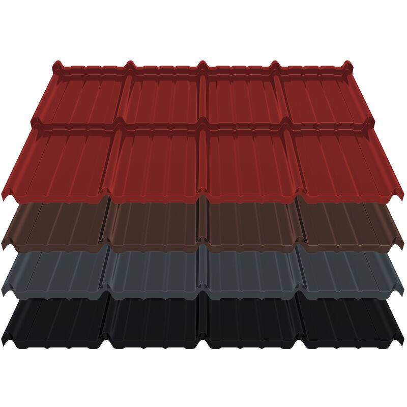 Pfannenmodul Estima | 0,60 mm | Aluminium | Modullänge 350 mm | 25 µm Stucco Pfannenmodul Estima | 0,60 mm | Aluminium | Modullänge 350 mm | 25 µm Stucco von Blachotrapez GmbH