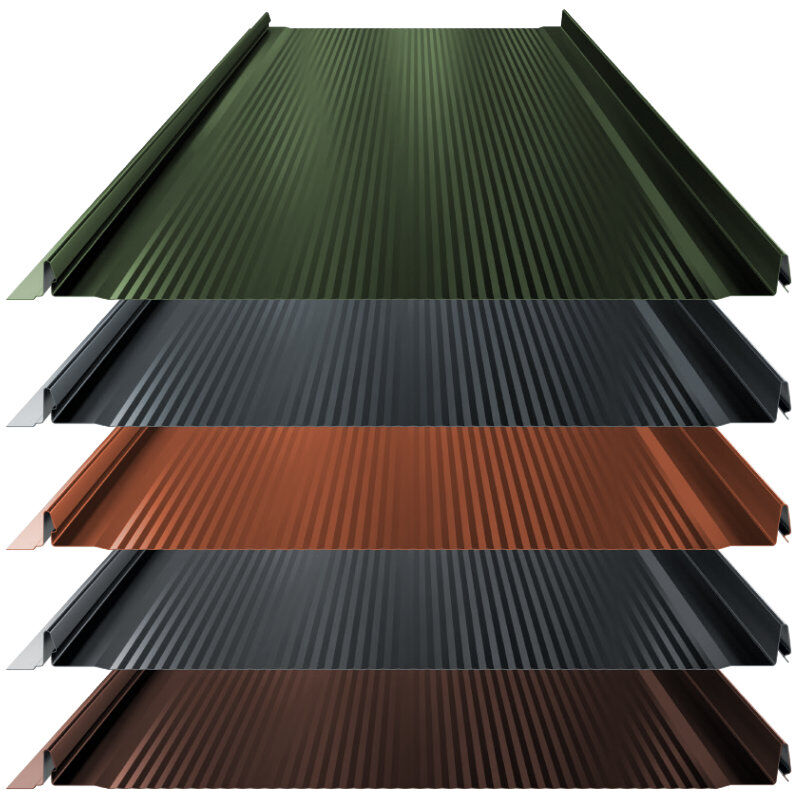 Stehfalz High-Tech | Dach & Wand | 0,50 mm | Stahl | Nanowelle | 528 mm Breite | 35 µm ThyssenKrupp Matt Stehfalz High-Tech | Dach & Wand | 0,50 mm | Stahl | Nanowelle | 528 mm Breite | 35 µm ThyssenKrupp Matt von Blachotrapez GmbH