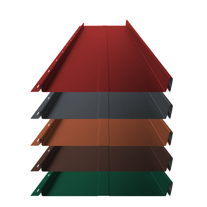 Stehfalz Panel Retro 25 | Dach & Wand | 0,50 mm | Stahl | Prägung | 340 mm Breite | 25 µm ThyssenKrupp Polyester Stehfalz Panel Retro 25 | Dach & Wand | 0,50 mm | Stahl | Prägung | 340 mm Breite | 25 µm ThyssenKrupp Polyester von Blachotrapez GmbH