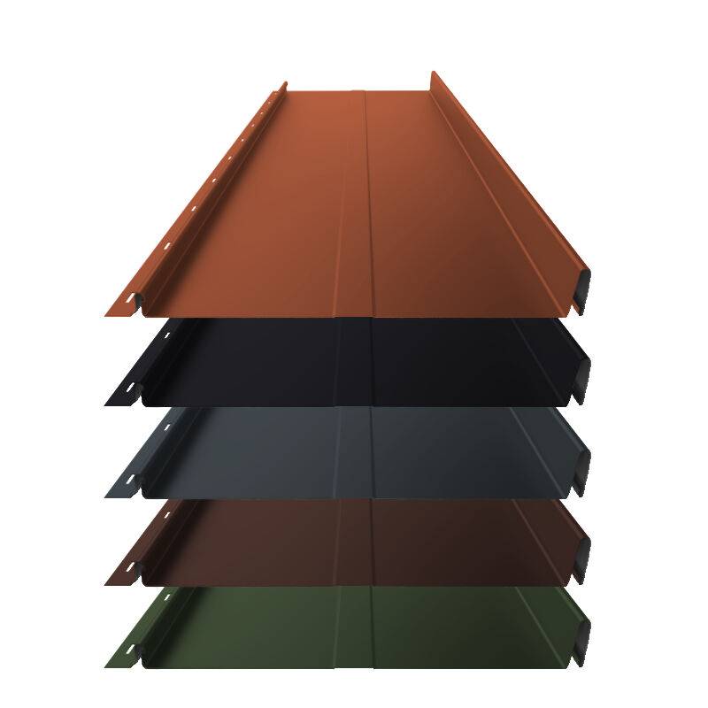 Stehfalz Panel Retro 25 | Dach & Wand | 0,50 mm | Stahl | Prägung | 340 mm Breite | 35 µm ThyssenKrupp Matt von Blachotrapez GmbH