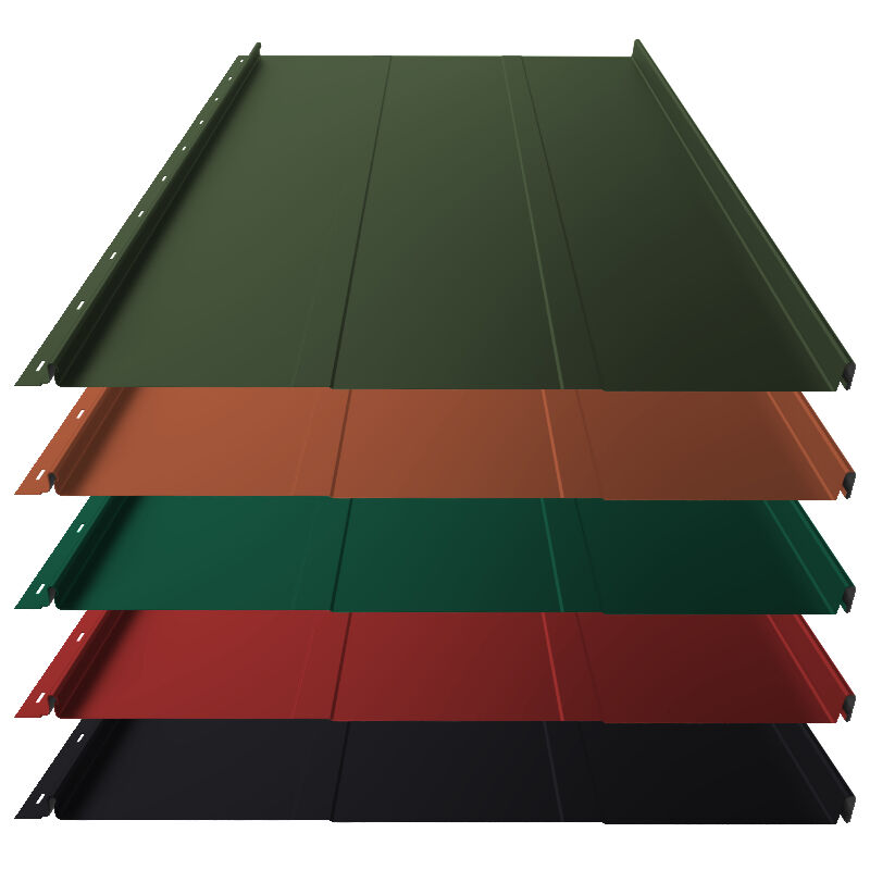 Stehfalz Panel Retro 25 | Dach & Wand | 0,50 mm | Stahl | Prägung | 554 mm Breite | 25 µm ThyssenKrupp Polyester Stehfalz Panel Retro 25 | Dach & Wand | 0,50 mm | Stahl | Prägung | 554 mm Breite | 25 µm ThyssenKrupp Polyester von Blachotrapez GmbH