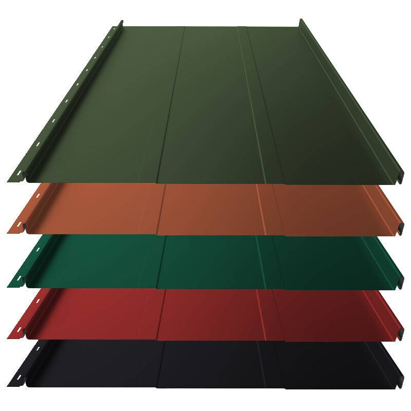 Stehfalz Panel Retro 25 | Dach & Wand | 0,50 mm | Stahl | Prägung | 554 mm Breite | 25 µm ThyssenKrupp Polyester von Blachotrapez GmbH