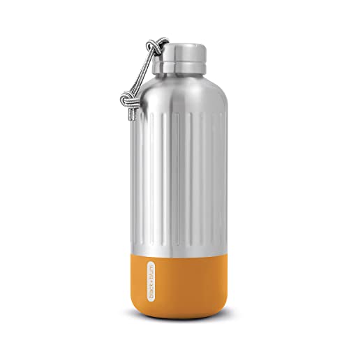 BLACK + BLUM Explorer Isolierflasche | Orange | 850 ml | Trinkflasche Thermo hält 24h kalt & 12h heiß | 100% auslaufsicher | Paracord-Trageschlaufe | BPA-frei | extrem robuste Thermosflasche von black+blum