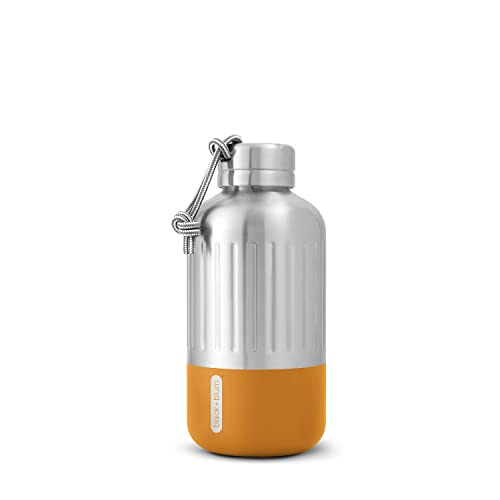 BLACK + BLUM Explorer Isolierflasche | Orange | 650 ml | Trinkflasche Thermo hält 24h kalt & 12h heiß | 100% auslaufsicher | Paracord-Trageschlaufe | BPA-frei | extrem robuste Thermosflasche von black+blum