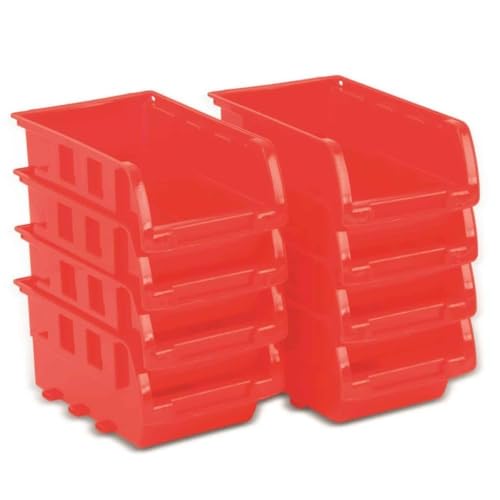 BLACK+DECEKER Aufbewahrungsschalen - 8 Stück - 16 x 10 CM - Stapelbar - Orange von BLACK+DECKER