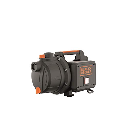 BLACK+DECKER BXGP600PE Selbstansaugende Pumpe für Klarwasser (600 W, max. Förderleistung 3100 l/h, max. Förderhöhe 35 m) von BLACK+DECKER