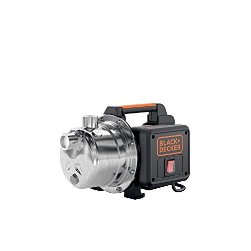 BLACK+DECKER BXGP800XE Selbstansaugende Pumpe für Klarwasser (800 W, max. Förderleistung 3500 l/h, max. Förderhöhe 38 m) von Black+Decker