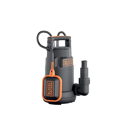 BLACK+DECKER Tauchpumpe BXUP250PCE für Klarwasser (250 W, max. Förderleistung 6000 l/h, max. Förderhöhe 6 m) von Black+Decker