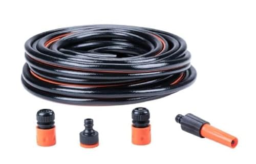 BLACK+DECKER Gartenschlauch - Gartenschlauch-Kupplungsset 5 Stück - 20 Meter - Max. 6Bar - PVC - Schwarz/Orange BLACK+DECKER Gartenschlauch - Gartenschlauch-Kupplungsset 5 Stück - 20 Meter - Max. 6Bar - PVC - Schwarz/Orange von BLACK+DECKER