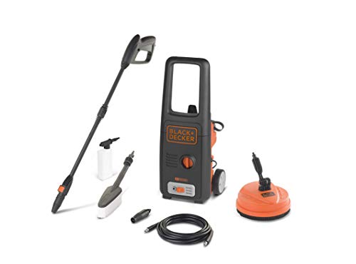 BLACK+DECKER Hochdruckreiniger BXPW1500PE mit Patio Cleaner und Feste Bürste (1500 W, 120 bar, 390 l/h) von Black+Decker