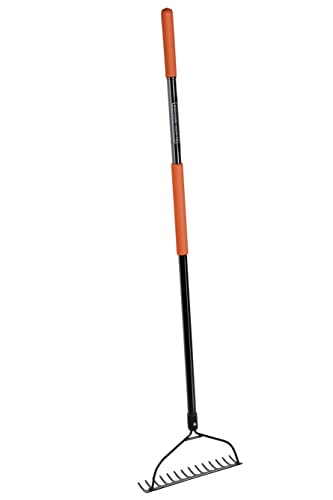 BLACK+DECKER Planierrechen - 150 cm - Fiberglas und Kohlenstoffstahl - Schwarz/Orange von Black+Decker