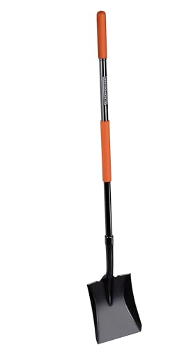 BLACK+DECKER Plattschaufel - Quadratischer Kopf - 149 CM - Robustes und leichtes Fiberglas - Schwarz von BLACK+DECKER