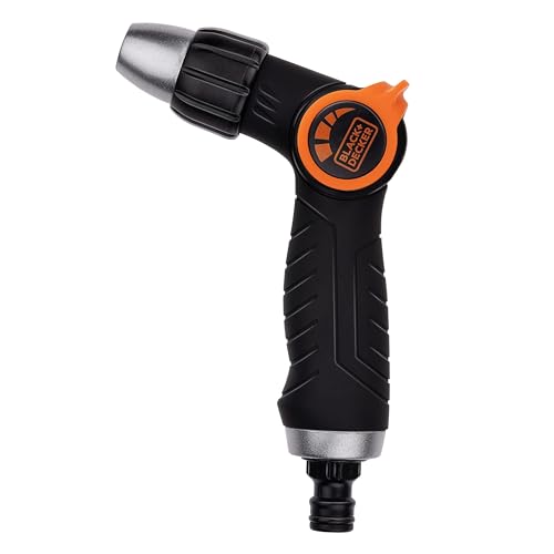 BLACK+DECKER Bewässerungsbrause: Gartenbrause zur Bewässerung - 3 Ständer - Universal - Schwarz/Orange von BLACK+DECKER