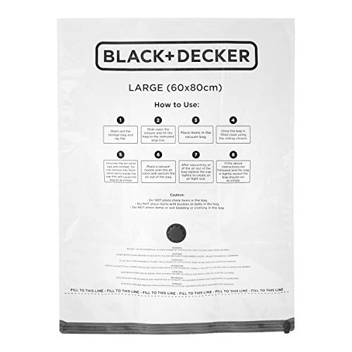 BLACK+DECKER Vakuumbeutel, weiß, groß von Black+Decker