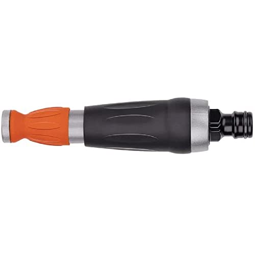 BLACK+DECKER Verstellbare Gartenspritze - Sprühpistole für Gartenschlauch - Einstellbarer Wasserdurchfluss - 12 x 3.5 x 3.5 cm - Orange/Schwarz von Black+Decker