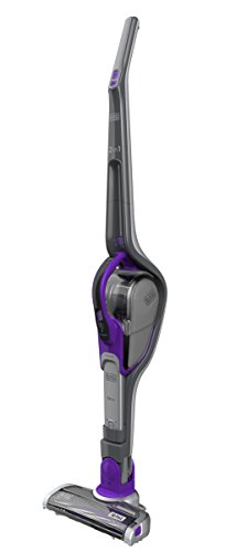 Black+Decker 18V, 2.0Ah Lithium 2-in-1 Akku-Stielsauger, Staubsauger mit Handsauger SmartTech Pet inklusive Duftfilter, Tierhaarbürste, TurboBürste, Filtersensor, 36 Wh, SVJ520BFSP, Gris, Violet von Black+Decker