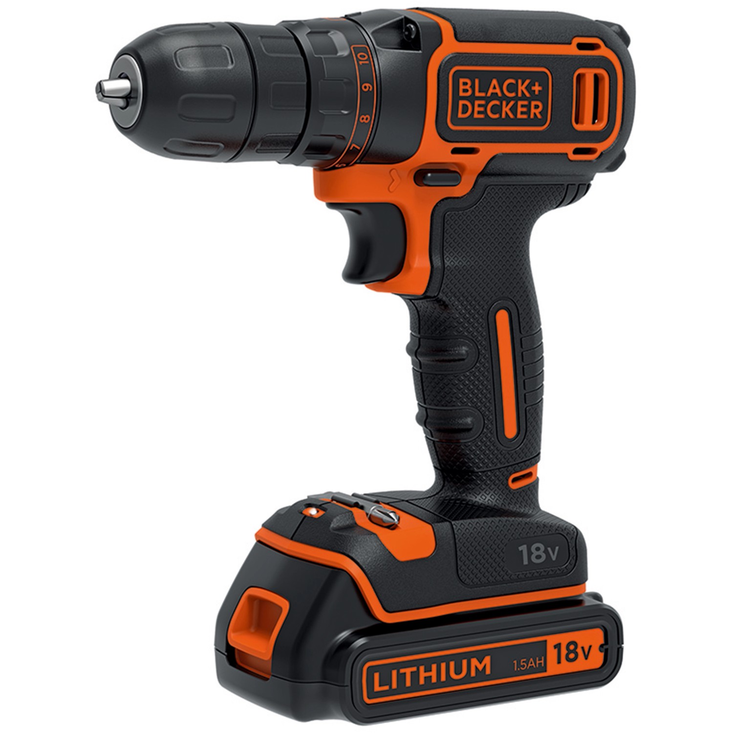 Black+Decker 18 V Akku-Bohrschrauber BDCDC18 inkl. 1,5 Ah Akku Black+Decker 18 V Akku-Bohrschrauber BDCDC18 inkl. 1,5 Ah Akku von BLACK+DECKER