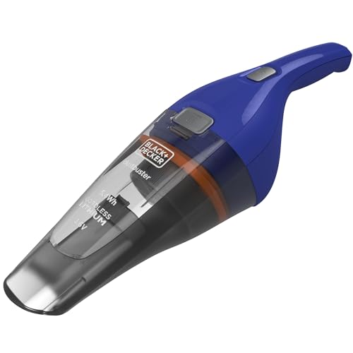 Black+Decker Akku-Handstaubsauger Dustbuster NVC115WA (3.6V Lithium, Handsauger beutellos + kabellos, breite Saugöffnung, Abnehmbarer Staubbehälter, inkl. Fugendüse & Polsterbürste, Ladestation) von Black+Decker