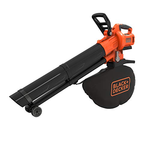 Black+Decker Akku-Laubsauger / Laubbläser mit Häcksler BCBLV36B (45l Fangsack, bürstenloser Motor, 210 km/h Luftgeschwindigkeit und hohe Saugleistung – 36V, Lieferung ohne Akku und Ladegerät) von Black+Decker