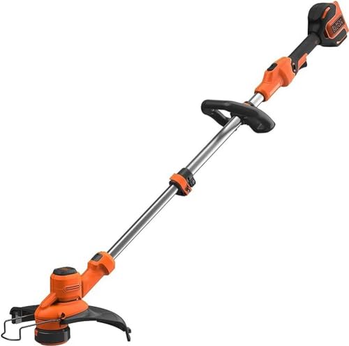 Black+Decker Akku-Rasentrimmer BCSTA536B (36V, Schnittbreite 33 cm, kohlebürstenloser Motor, automatische Fadenverlängerung AFS, variable Drehzahl, Lieferung ohne Akku und Ladegerät), Orange/Schwarz von Black+Decker