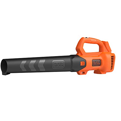 Black+Decker Axial Akku-Laubbläser BCBL200B (18V, hohe Blasgeschwindigkeit von 145 km/H, Luftvolumen 577 m³/h, integrierter Laubkratzer, für Terrassen, Wege, Einfahrten, ohne Akku + Ladegerät) von Black+Decker