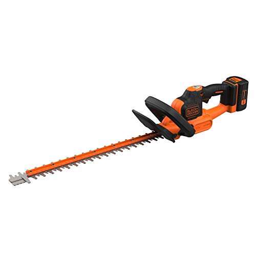 Black+Decker BCHTS3625L1-QW Heckenschere (36V, 2.5 Ah, 55 cm Messerlänge, mit Antiblockierfunktion, 22 mm Schnittstärke, ideal für größere Hecken, inkl. Akku und Ladegerät), Orange/Schwarz von Black+Decker