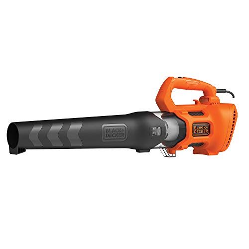 Black+Decker Axial Elektro-Laubbläser BEBL185 (1.850W, Laubgebläse mit hoher Blasgeschwindigkeit von 190 km/h, Luftvolumen 765 m³/h, integrierter Laubkratzer, für Terrassen, Wege, Einfahrten) von Black+Decker