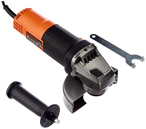 Black+Decker BEG220SA5-FR Winkelschleifer, 900W-12.000 U/min, in Aufbewahrungstasche mit 5 Trennscheiben von Black+Decker